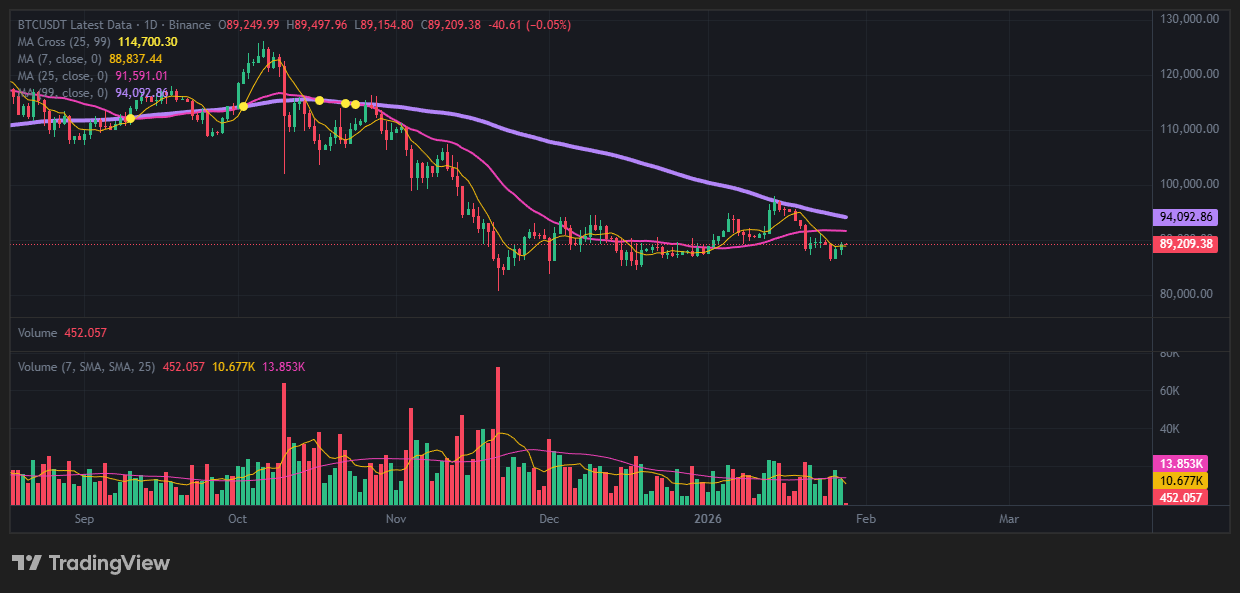 비트코인 8만 9천 달러 위기, 조정의 끝인가 대폭락의 서막인가? (긴급 진단) 리스크 관리 및 심리 10 이평선 역배열의 공포