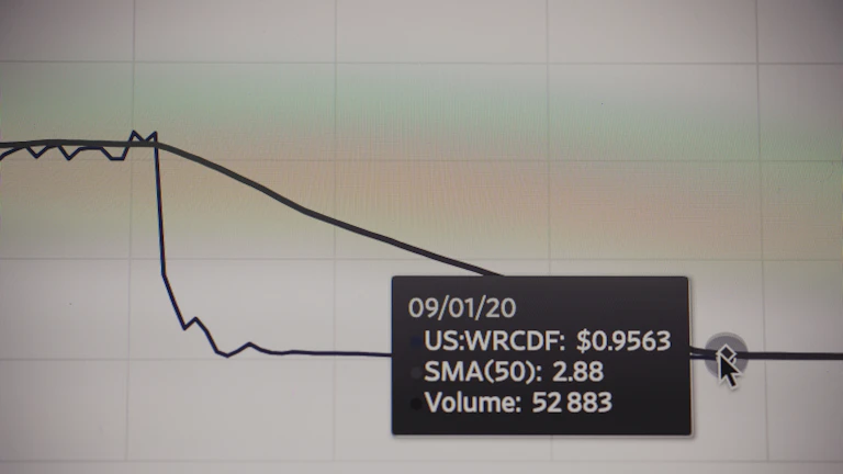 약세 다이버전스가 나타난 OBV 지표 차트