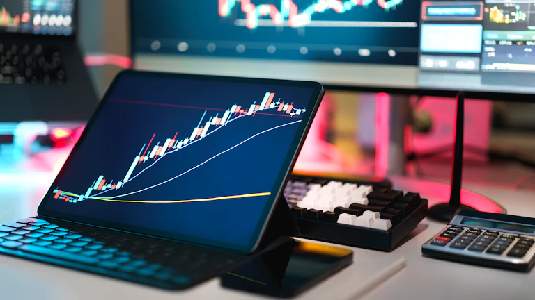 계산기와 금융 차트