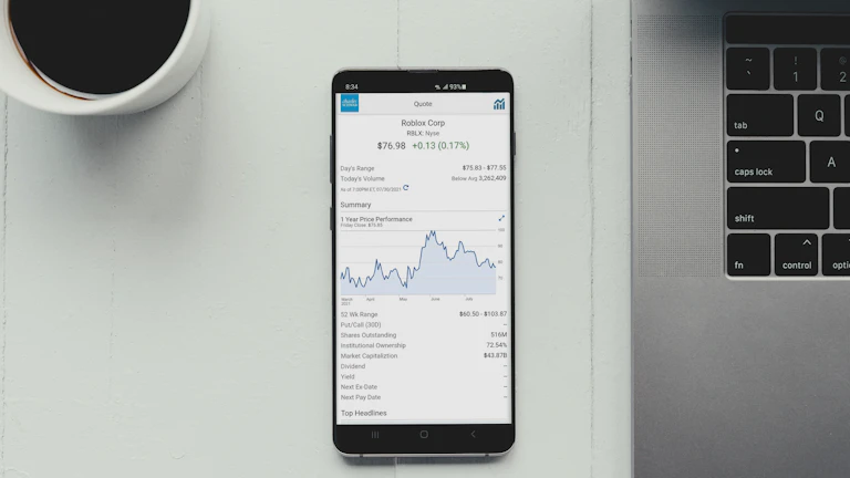 미래 지향적인 금융 기술 컨셉 이미지