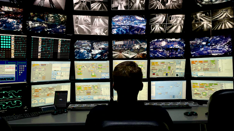 서버 랙에 걸린 보안 자물쇠