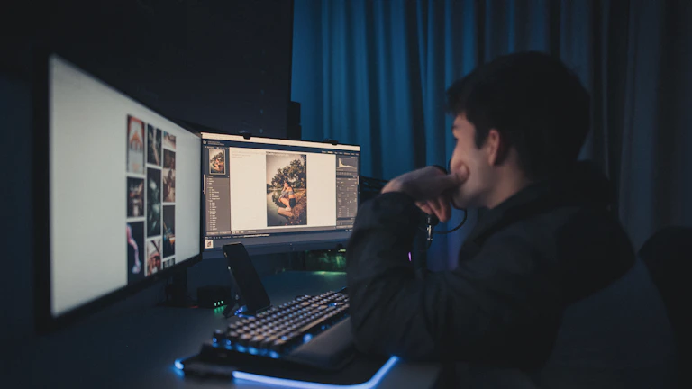 숨겨진 단점 주의 2026 시장 분석 및 전략 8 여러 개의 모니터를 진지하게 바라보는 남성