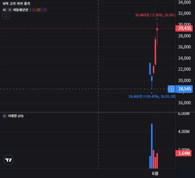 RISE 삼성전자단일종목레버리지 일봉 차트