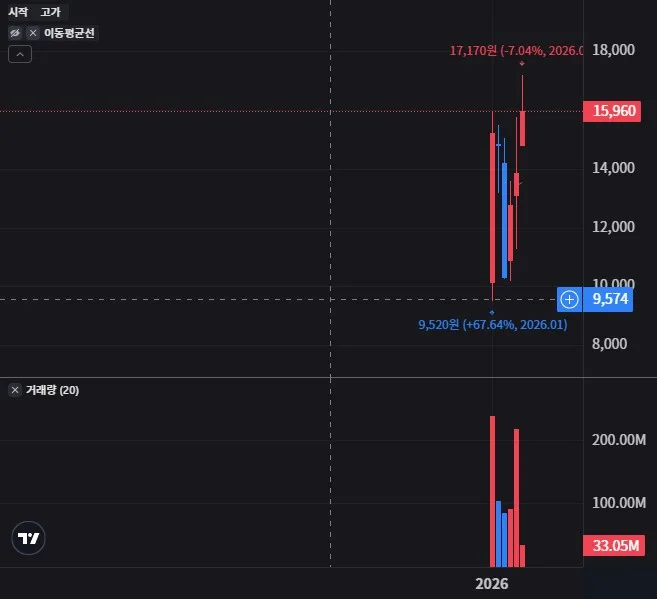TIGER 코리아휴머노이드로봇산업 월봉 차트