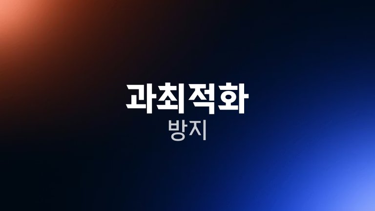 과최적화 방지
