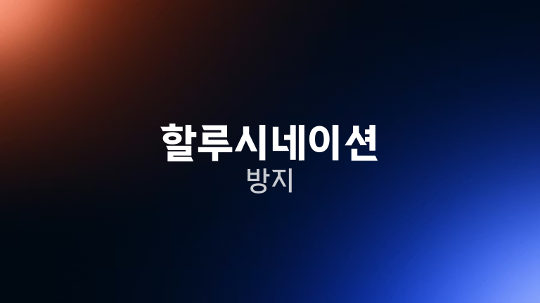 할루시네이션 방지
