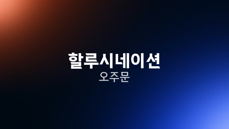 할루시네이션 오주문