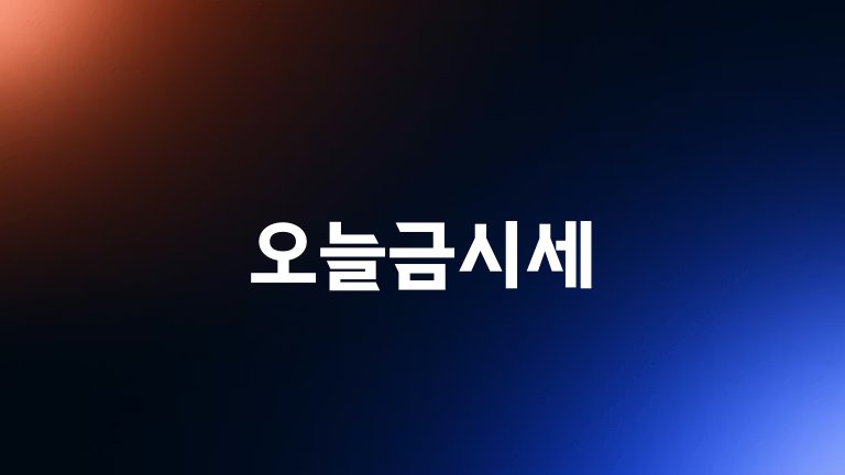 오늘금시세